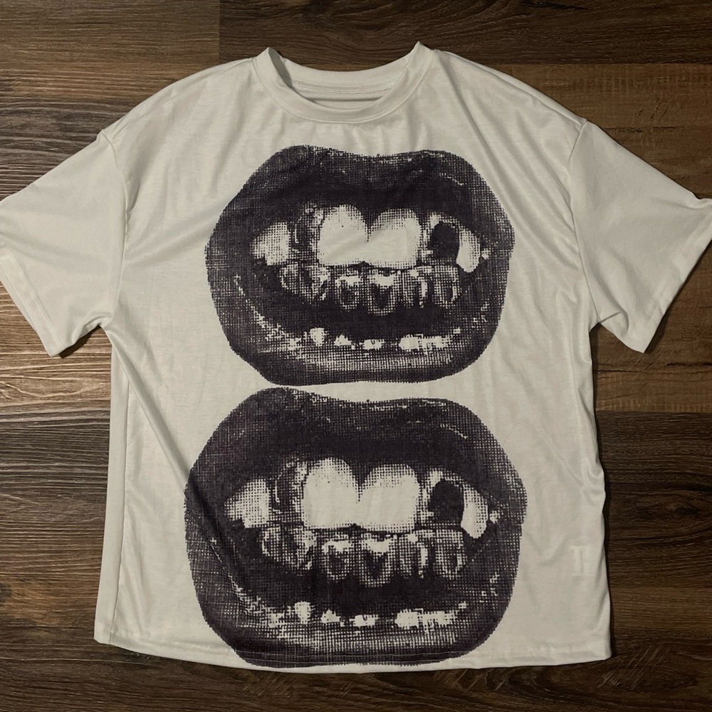 SHEIN Black and White Graphic Tee